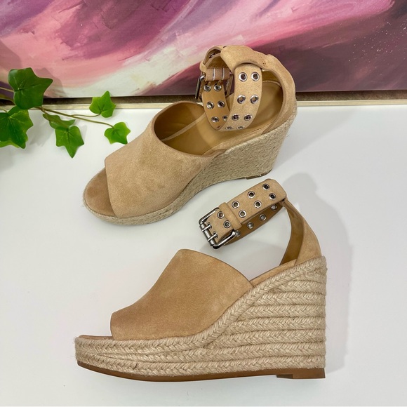 Rag & Bone Anteros Espadrille Wedge Suede Heeled Sandal Size EU 38.5 / 8.5 US - Picture 7 of 12